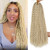 Leeven 18 Inch 2Pcs Water Wave Crochet Braids Hair for Butterfly Locs Passion Twist Crochet Hair Hot Water Setting Blonde Passion Twists Braiding Hai