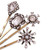 4PCS Vintage Rhinestone Pearl Bobby Pins Decorative Hair Slides Clips Accessories Women