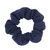 Pack of 12 Cotton Hair Scrunchies Single Jersey Solid Color Ponytail Holders Hair Ties for Girl (Navy Blue)