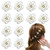 25 PCS Mini Flower Hair Claw Clips Clear Cute Hair Clamps Rhinestone Hair Barrettes Hair Accessories for Women and Toddler Girls