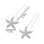Aluinn Fashionable Starfish Hairpin Crystal Rhinestone Hair Pins Headwear Marine Life Hairpin Beach Wedding Hair Accessories for Women 3PCS