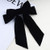 Vintage Black Velvet Bow Hair Clips Velvet Long Tail Bow Barrettes Satin Bow Hair Barrettes French Winter Ribbon Bow Headclip Bowknot Barrettes Hair
