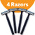 BIC Comfort 3 Disposable Razors for Men, Perfect Razors For a Smooth and Comfortable Shave, 4 Disposable Razors With 3 Blades, 4 Count Shaving Kit