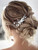 Unicra Bride Silver Wedding Hair Comb Flower Bridal Side Comb Sparkly Crystal Hair Piece Leaf Hair Accessorie for Women and Girls