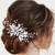 Latious Silver Bride Wedding Hair Comb Leaf Bridal Hair Piece Rhinestone Hair Accessories for Women and Girls (Silver)
