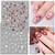 18 Sheets Nail Art Sticker Nail Stickers Decals for Women and Little Girls, Panda Colorful Cartoon Fire Sun Flower Heart Nail Stickers for Nail Art D