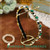 Sinalty Green Rhinestones Headbands Thin Pearls Headband Crystal Hair Accessories for Women