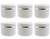 6PCS Empty Refill White Plastic Makeup Cosmetic Bottle Jar Pots with Screw Lid and PP Liner Travel Packing Storage Holder Container Case for Eye Shad