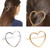 Numblartd 2 Pcs Hollow Smooth Love Heart Hair Pins Clip - Fashion Cute All-Match Hairpin Side Clamp Liu Hai Horse Tail Clip Hair Accessories for Wome