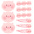 9pcs Hairpin Pink Decor Bangs Hair Clip Hair Accessories for Girls No Slip Snap Barrettes Girl Cartoon Hairpin Zinc Alloy Resin Pink Cartoon Pig Clip