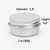 CTKcom 1-Ounce Metal Tins Screw Top Flat Aluminum Silver Slide Round Tin Containers For Lip Balm,Crafts,Cosmetic,Candles,Travel Storage Kit (Pack of