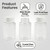 UPSTORE 12PCS Clear Empty Portable Thicken Plastic Bottles Case with White Screw Cap Holder Storage Container for Liquid Solid Powder (50ml)