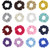 SUSULU Pack of 16pcs Soft Hair Scrunchies Single Jersey Solid Color Ponytail Holders Elastic Hair Ties for Women Accessories