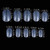 600Pcs Artificial Nails Short Oval Full Cover False Nail Acrylic Style Artificial False Nails 10 Sizes- for Nail Salons and DIY Nail Art (Oval Clear)
