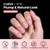 Beetles Gel Nail Kit Easy Nail Extension Set 240 PCS Pre-Shaped Long Coffin Soft Gel Nail Tips with 5-in-1 Nail Glue Base Coat & LED Nail Lamp Acryli