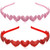2 Pcs Valentines Day Glitter Hearts Headband Girls Cute Heart Headband Red Pink Cupid Hair Band Bling Elastic Love Heart Hair Accessories for Kids Gi