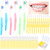 Honeydak 6 Pieces V Shaped Orthodontic Toothbrush for Brace with Brush Head 40 Pieces Interdental Brush Soft Bristle Braces Brushes for Cleaning Port
