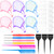Yetene 27 Pcs Hair Highlighting and Coloring Kit, Include 6 Highlight Cap for Hair Dying Coloring Frosting Caps 6 Dye Shawl 6 Pair Gloves 3 Dye Brush