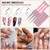 SAVILAND 6pcs Nail Art Liner Brushes Set: Nail Brush Gel Polish Painting Nail Art Design Brushes Pen with Crushed Diamond Rhinestone Handle for Pulli