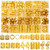 Lucomb 220 Pcs Gold Hair Jewelry for Braids, Loc Jewelry for Hair Dreadlock, Loc Charms for Women, Metal Gold Braids Rings Cuffs Clips for Dreadlock
