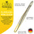 Camila Solingen CS31 3 1/2" Gold Tipped, Surgical Grade, German Stainless Steel Tweezers (Straight) - Flawless Facial Hair and Eyebrow Shaping and Re