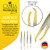 Camila Solingen CS31 3 1/2" Gold Tipped, Surgical Grade, German Stainless Steel Tweezers (Straight) - Flawless Facial Hair and Eyebrow Shaping and Re