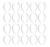 20 Pcs Bulk Plain Craft White Plastic Headbands, No Teeth DIY Hair Bands Girls Women Hair Accessories, 1"