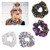 DINPREY 12 Colors Girls Mermaid Sparkly Sequins Scrunchies for Hair Eleastic Bands Hair Scrunchy Hair Ties Ropes Ponytail Holders Rubber Bands for Gi