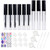 Kare & Kind 9 pcs. Empty Refillable Mascara Tube, Eyeliner Bottle, Lip Gloss Vials - Containers with Wands, Brushes, Rubber Inserts, Mini Dropper and