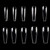 MPNETDEAL 500Pcs Coffin Nails Long Ballerina False Nail Tips Full Cover Fake Artificial Acrylic Nails Extension Tips 10 Size for Nail Salon or Home U