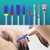 7pcs Ceramic Nail Drill Bits Set for Acrylic Nails 3/32 Professional Ceramic Nail Drill Bit Set for Cuticle Acrylic Gel Nail Polishing Manicure