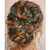 BETITETO Crystal Bridal Hair Pins Accessories 5 Pieces U-Shaped Rhinestone Headpiece for Wedding Party (Emerald Green)