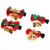 LUX ACCESSORIES Jingle Bells and Mistletoe Christmas Bow Clips set on 4
