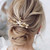 YBSHIN Bridal Flower Leaf Hair Comb Gold Rhinestone Hair Pieces Wedding Hair Accessories for Brides