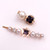 4PCS Royal Purple Crystal Pearl Gold Bobby Pins Decorative Hair Slides Clips Accessories Women