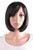 MapofBeauty 30 cm/12 Inch Side Bangs Synthetic Straight Short Bob Wig (Black)