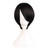 MapofBeauty 12 Inches/30cm Short Straight Cosplay Costume Wig Party Wig (Black)
