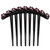 Minkissy Plastic Hair Side Comb Crystal Flower Hair Comb 7 Tooth French Twist Combs for Women Girls Random Color