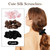 SOBONNY Silk Scrunchies for Women - 100% Mulberry Silk Hair Ties, 3 Pack, No Damage Elastic Ponytail Holders (Brown, Black, Pink)