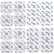 12 axion TENS Unit Electrode Pads Mix Set - 8 Square 2x2'' and 4 Rectangular 4x2'' Replacement Pads with 3,5mm Snap Button for TENS Machines and Musc