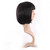 MapofBeauty 12 Inch/30cm Fashion Lady Short Straight Flat Bangs Bob Wig (Black)