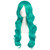 MapofBeauty 24 Inch/60cm Charming Synthetic Fiber Long Wavy Hair Wig Women's Party Full Wig (Dark Teal Green)