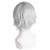 MapofBeauty Men's Short Straight Wig Cosplay Costume Wig (Silver Grey)