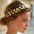 Yean Wedding Headband Gold Leaf Bridal Headpieces for Bridesmaid and Flowergirls (15.7 Inches) (Gold)