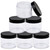 Beauticom 60 Grams/60 ML (2 Oz) Round Clear Leak Proof Plastic Container Jars with Black Lids for Travel Storage Makeup Cosmetic Lotion Scrubs Creams