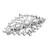 Rosemarie Collections Women's Stunning Antique Style Headpiece Glass Crystal and Simulated Pearl Hair Clip Barrette, 2.25" (Silver Tone)