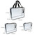 Wobe 5 Packs Clear Cosmetics Bag Make-up Bags Organizers, PVC Zippered Toiletry Carry Pouch Portable Makeup Bag for Vacation Travel, Bathroom and Org