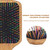 BLACK EGG Paddle Detangling Hair Brush for Women Girls, Rainbow Nylon Brush for Thick Thin Curly Hair, Includes Wooden Detangler Comb and 3 Hair Ties