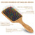 BLACK EGG Paddle Detangling Hair Brush for Women Girls, Rainbow Nylon Brush for Thick Thin Curly Hair, Includes Wooden Detangler Comb and 3 Hair Ties