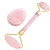 mookaitedecor Rose Quartz Roller Massager Tool & Thumb Worry Stone for Crystal Healing Reiki Stress Relief